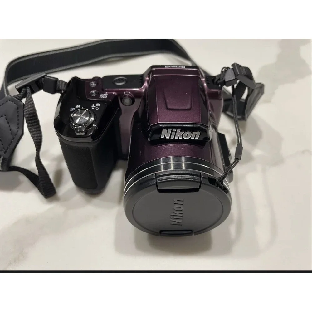 Nikon COOLPIX L830 16.0MP 34x Zoom Camera Plum W/ Bag Purple Excellent Condition